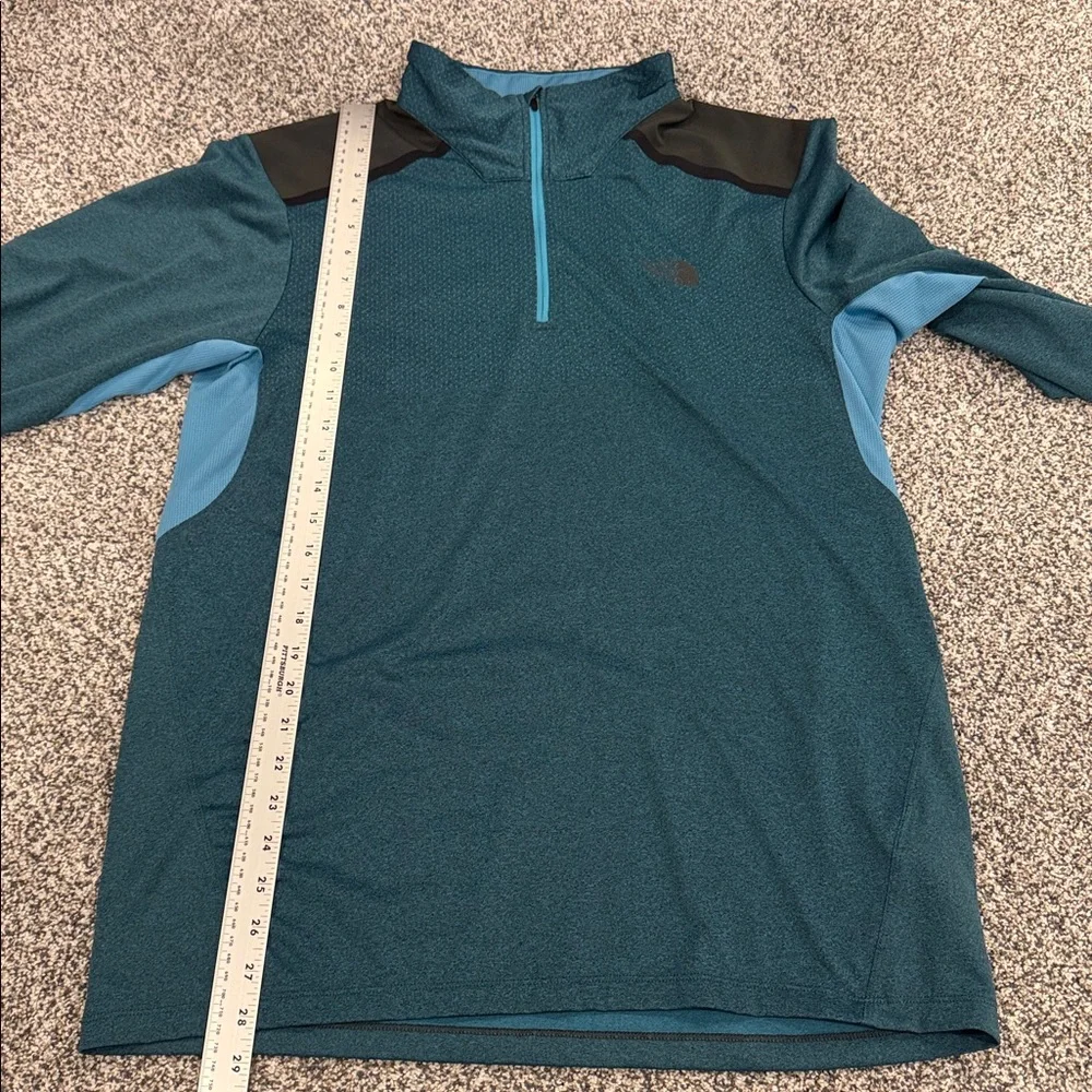 The North Face Men’s FlashDryXD Teal Black Lightweight Quarter Zip Pullover Sz L